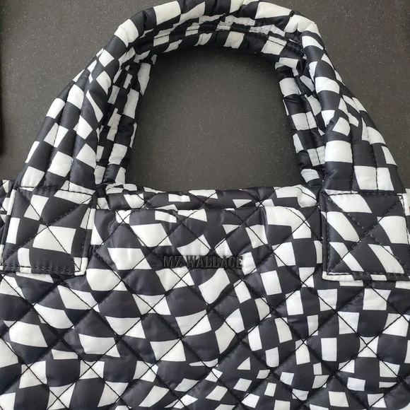 MZ WALLACE Small Metro Tote Deluxe, Checkerboard - Picture 7 of 13